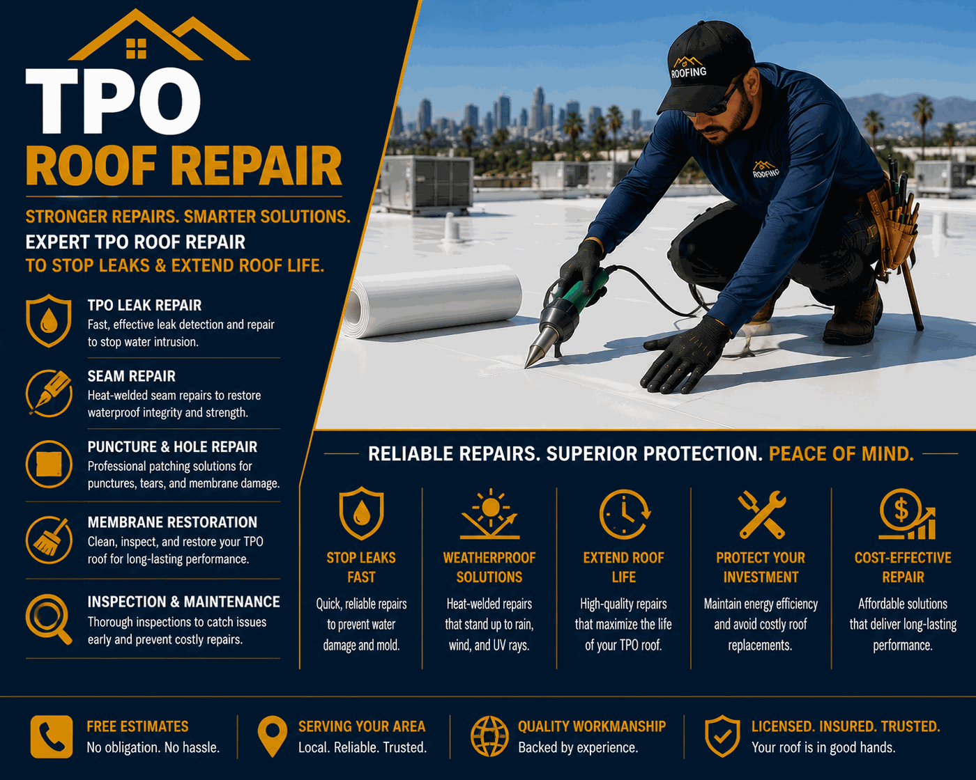 ​Laguna Beach TPO Roof Repair