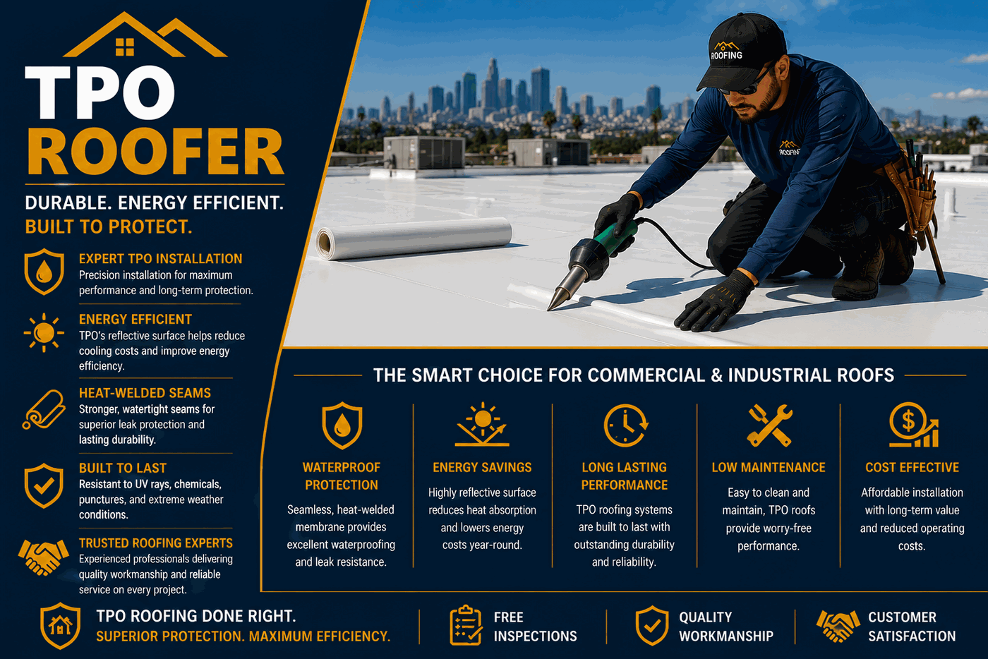Bradbury TPO Roofer